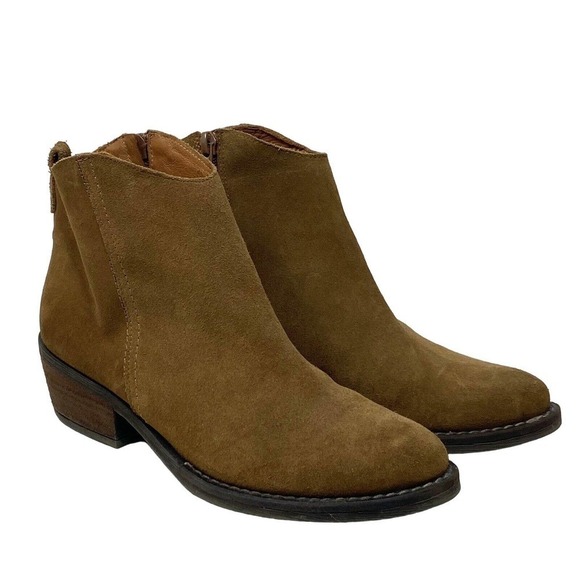 Marroqui Sanchez Shoes - Marroqui Sanchez Brown Suede Ankle Boots Women 6.5 Zip Made In Spain